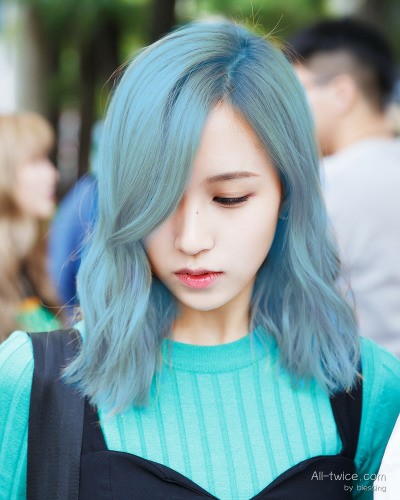 Twice Mina HairColorEdit Blue